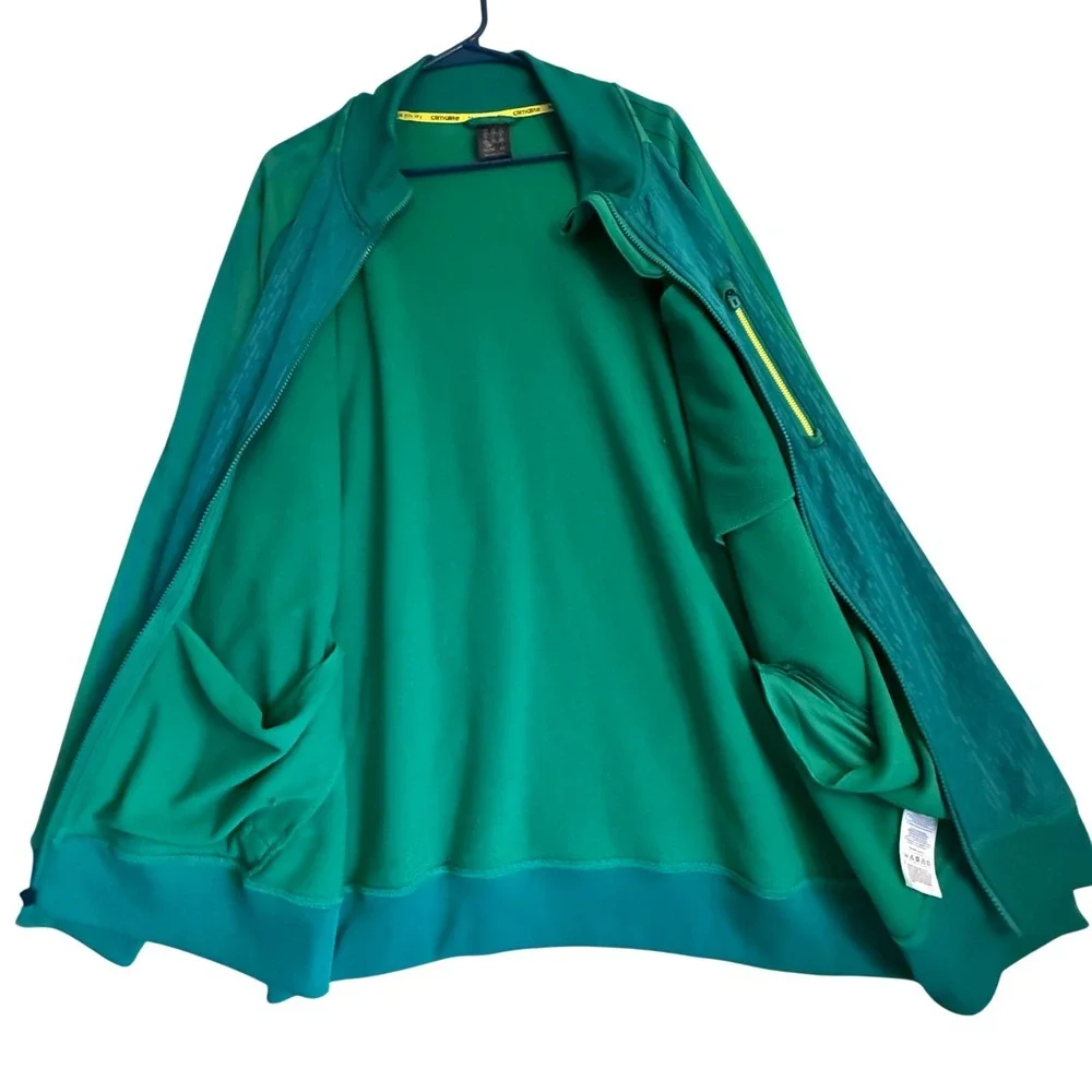 Adidas Climalite Track Jacket Green Teal 2XL Lightweight Running‎
